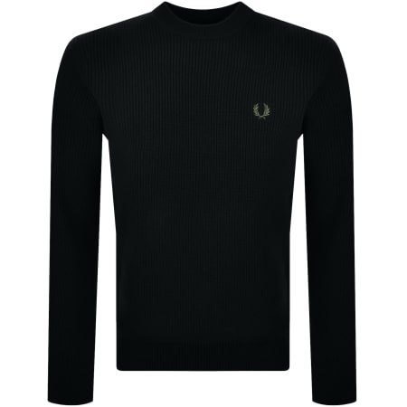 Product Image for Fred Perry Crew Neck Lambswool Jumper Black