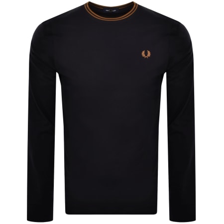 Product Image for Fred Perry Twin Tipped Long Sleeved T Shirt Navy