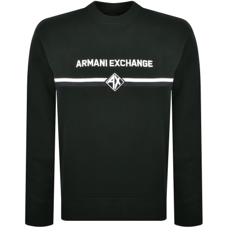 Product Image for Armani Exchange Logo Sweatshirt Jet Set Green