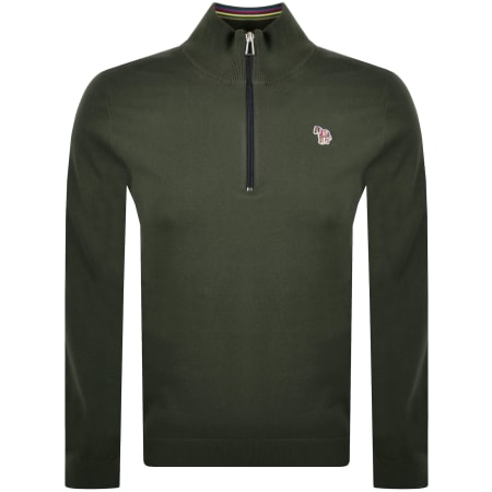 Product Image for Paul Smith Half Zip Sweatshirt Green