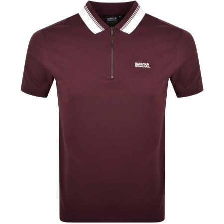 Product Image for Barbour International Orton Tipped Polo Bordeaux