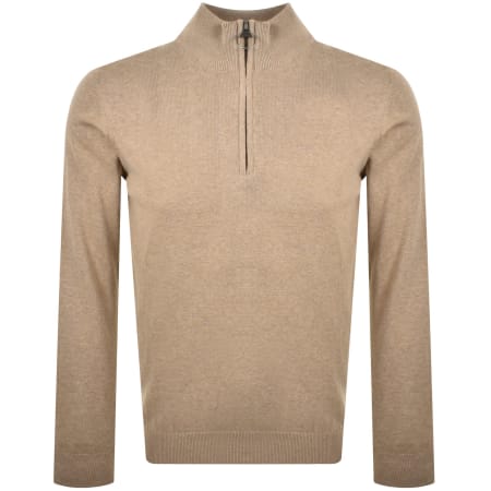 Product Image for Barbour Half Zip Knit Jumper Khaki