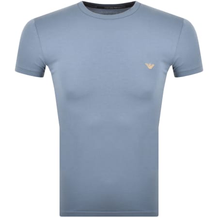 Product Image for Emporio Armani Short Sleeve Logo T Shirt Blue