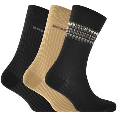 Product Image for BOSS 3 Pack Ribbed Socks