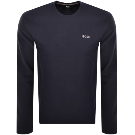 Product Image for BOSS Waffle T Shirt Navy