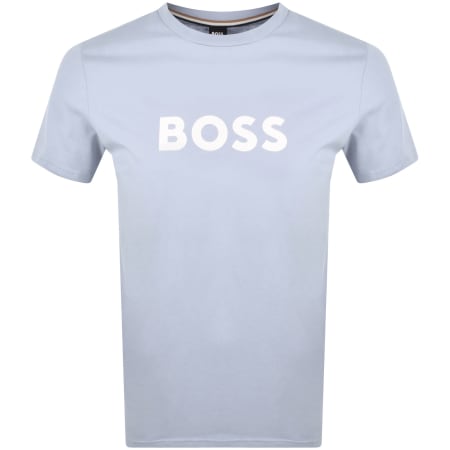 Product Image for BOSS Logo Beach T Shirt Light Blue