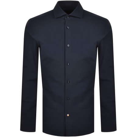 Product Image for BOSS P Hank Spread Slim Fit Shirt Navy