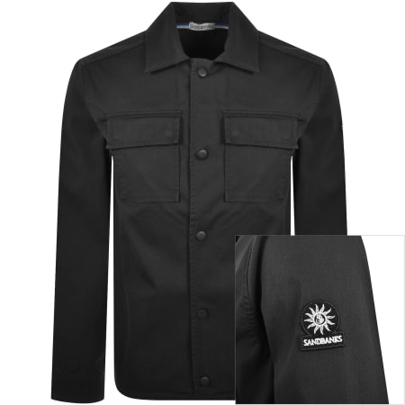 Product Image for Sandbanks Gabardine Button Down Overshirt Black