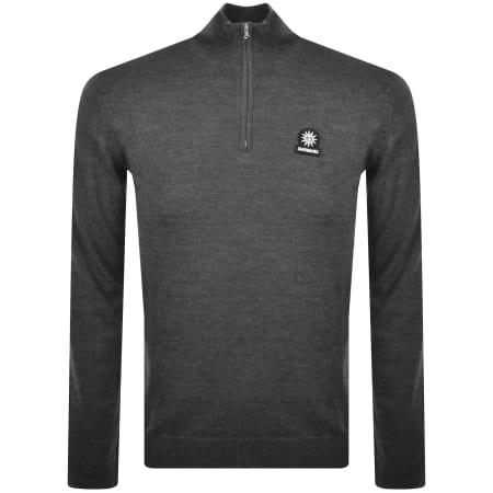 Product Image for Sandbanks Fine Gauge Quarter Zip Jumper Grey