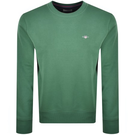 Product Image for Gant Shield Regular Crew Neck Sweatshirt Green