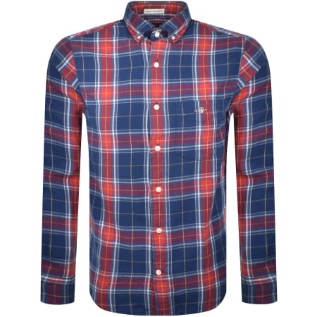 Product Image for Gant Flannel Check Regular Fit Shirt Blue