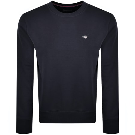 Product Image for Gant Shield Regular Crew Neck Sweatshirt Navy