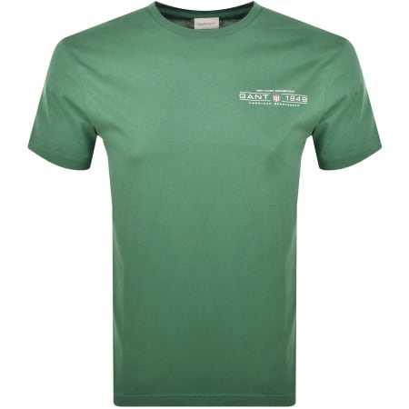 Product Image for Gant Printed Graphic T Shirt Green