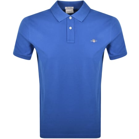 Product Image for Gant Regular Shield Pique Polo T Shirt Blue