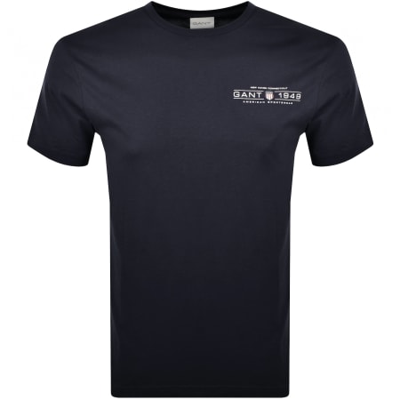 Product Image for Gant Printed Graphic T Shirt Navy