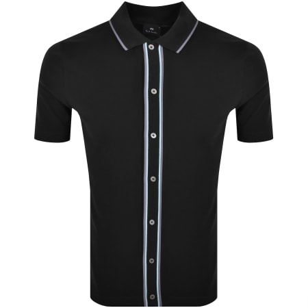 Product Image for Paul Smith Button Front Polo T Shirt Black