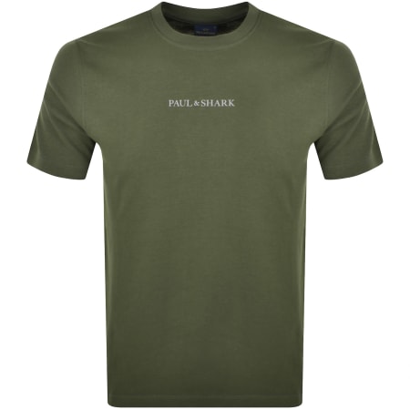 Product Image for Paul And Shark Printed Logo T Shirt Green