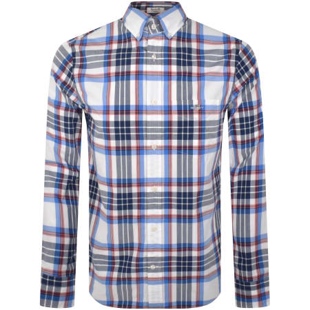 Product Image for Gant Poplin Check Regular Fit Shirt White