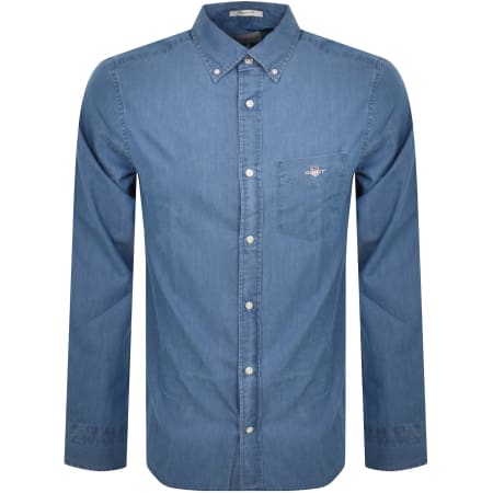 Product Image for Gant Regular Fit Indigo Shirt Light Blue