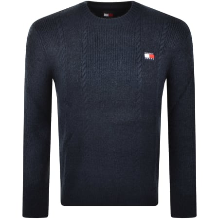 Product Image for Tommy Jeans Logo Knit Jumper Navy