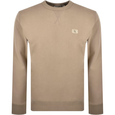 Product Image for Calvin Klein Jeans Woven Label Sweatshirt Taupe