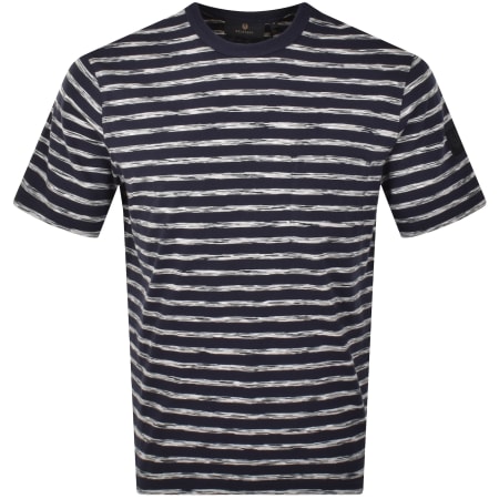Product Image for Belstaff Surfline Stripe T Shirt Dark Ink