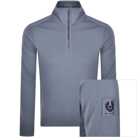 Product Image for Belstaff Kilmington Quarter Zip Jumper Blue
