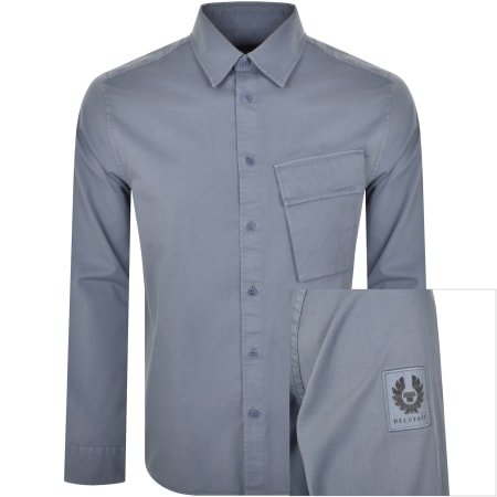 Product Image for Belstaff Scale Long Sleeved Shirt Blue