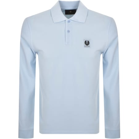 Product Image for Belstaff Long Sleeve Polo T Shirt Blue