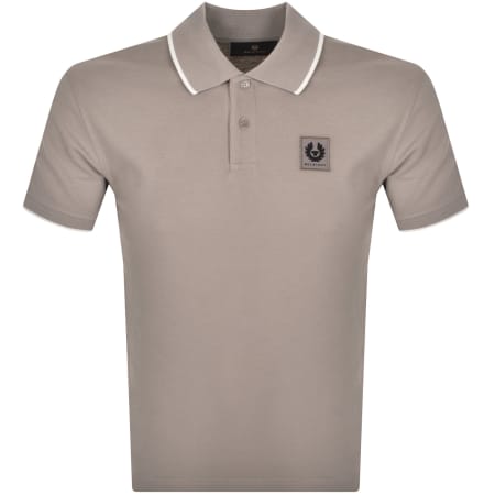 Product Image for Belstaff Tipped Polo T Shirt Pumice