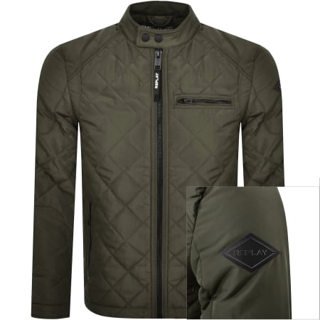 Product Image for Replay Padded Jacket Green