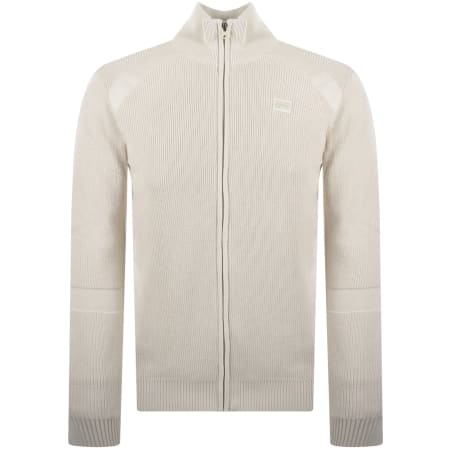 Product Image for G-Star Detailed Full Zip Knit Jumper Beige