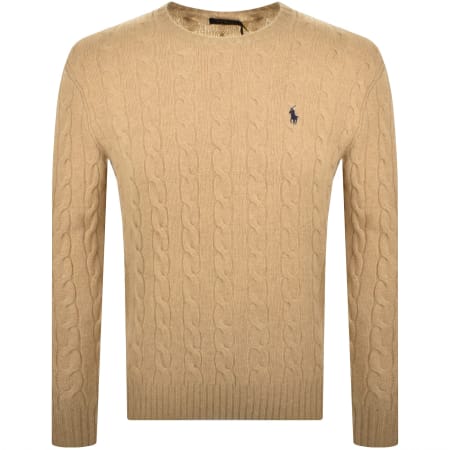 Product Image for Ralph Lauren Cable Knit Jumper Brown