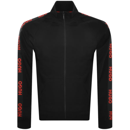 Product Image for HUGO Sporty Logo Zip Sweatshirt Black