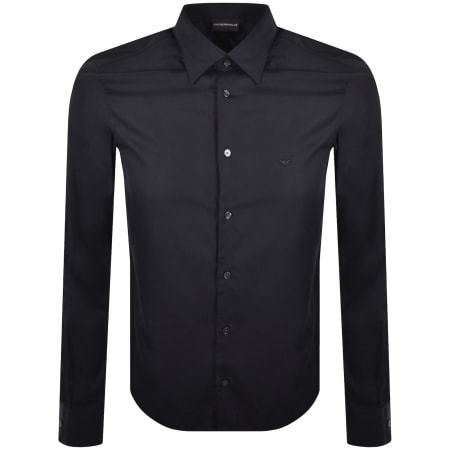 Product Image for Emporio Armani Logo Long Sleeve Shirt Navy