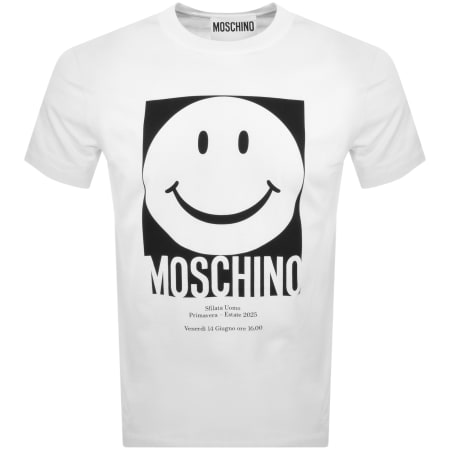 Product Image for Moschino Logo Print T Shirt White