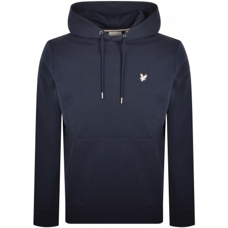 Product Image for Lyle And Scott Diagonal Weave Hoodie Navy