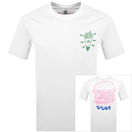 Product Image for adidas Originals Street Food Graphic T Shirt White