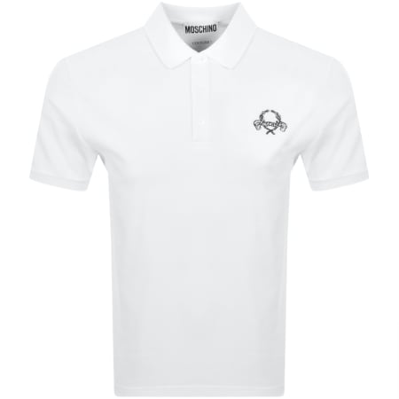 Product Image for Moschino Laurel Crown Polo T Shirt White