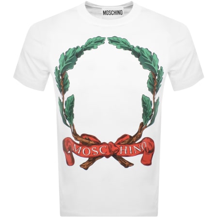Product Image for Moschino Laurel Crown T Shirt White