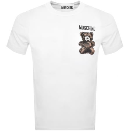 Product Image for Moschino Bear Logo T Shirt White