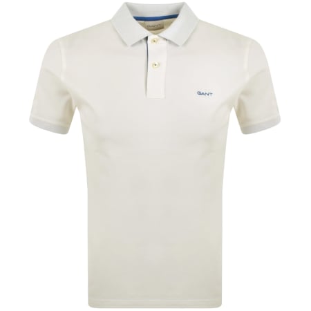 Product Image for Gant Collar Contrast Rugger Polo T Shirt White