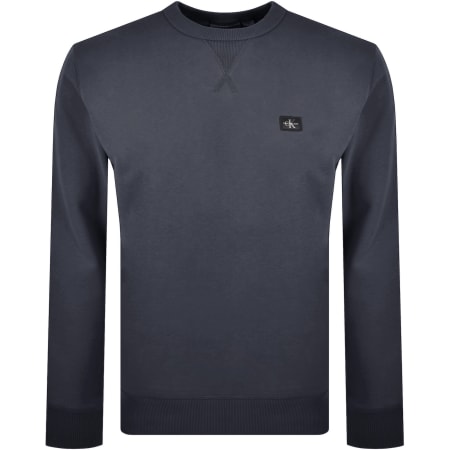 Product Image for Calvin Klein Jeans Woven Label Sweatshirt Navy