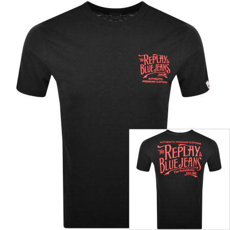 Product Image for Replay Logo T Shirt Black
