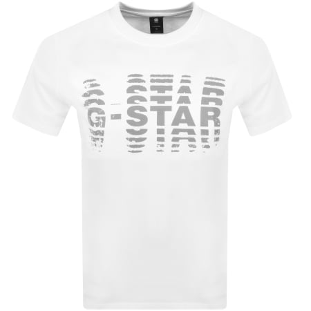 Product Image for G-Star Shattered Logo T Shirt White