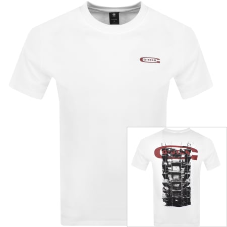 Product Image for G-Star Scaffolding Back T Shirt White