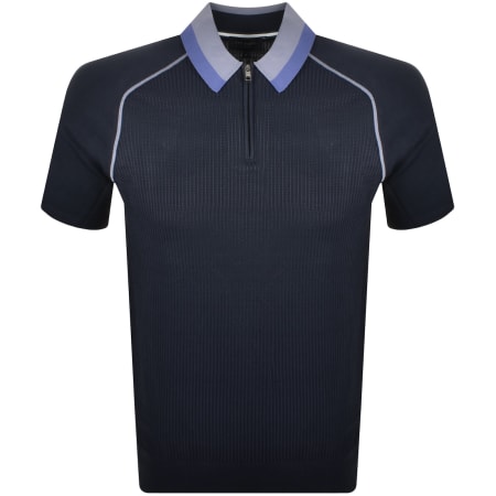 Product Image for Ted Baker Paxto Zip Polo T Shirt Navy