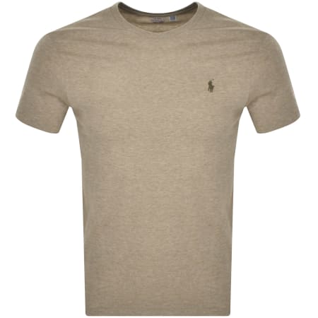 Product Image for Ralph Lauren Crew Neck Slim Fit T Shirt Beige