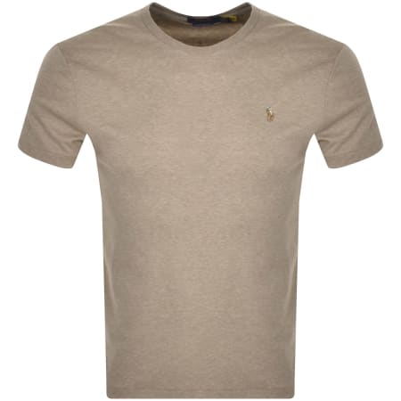Product Image for Ralph Lauren Crew Neck Slim Fit T Shirt Beige