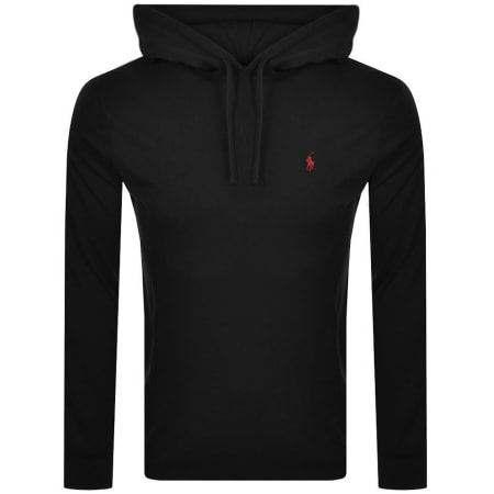 Product Image for Ralph Lauren Long Sleeved Hooded T Shirt Black